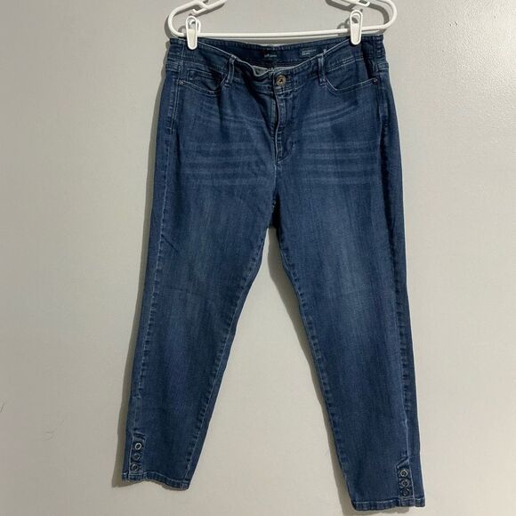 J. Jill authentic fit slim ankle jeans size 14P - Picture 1 of 7